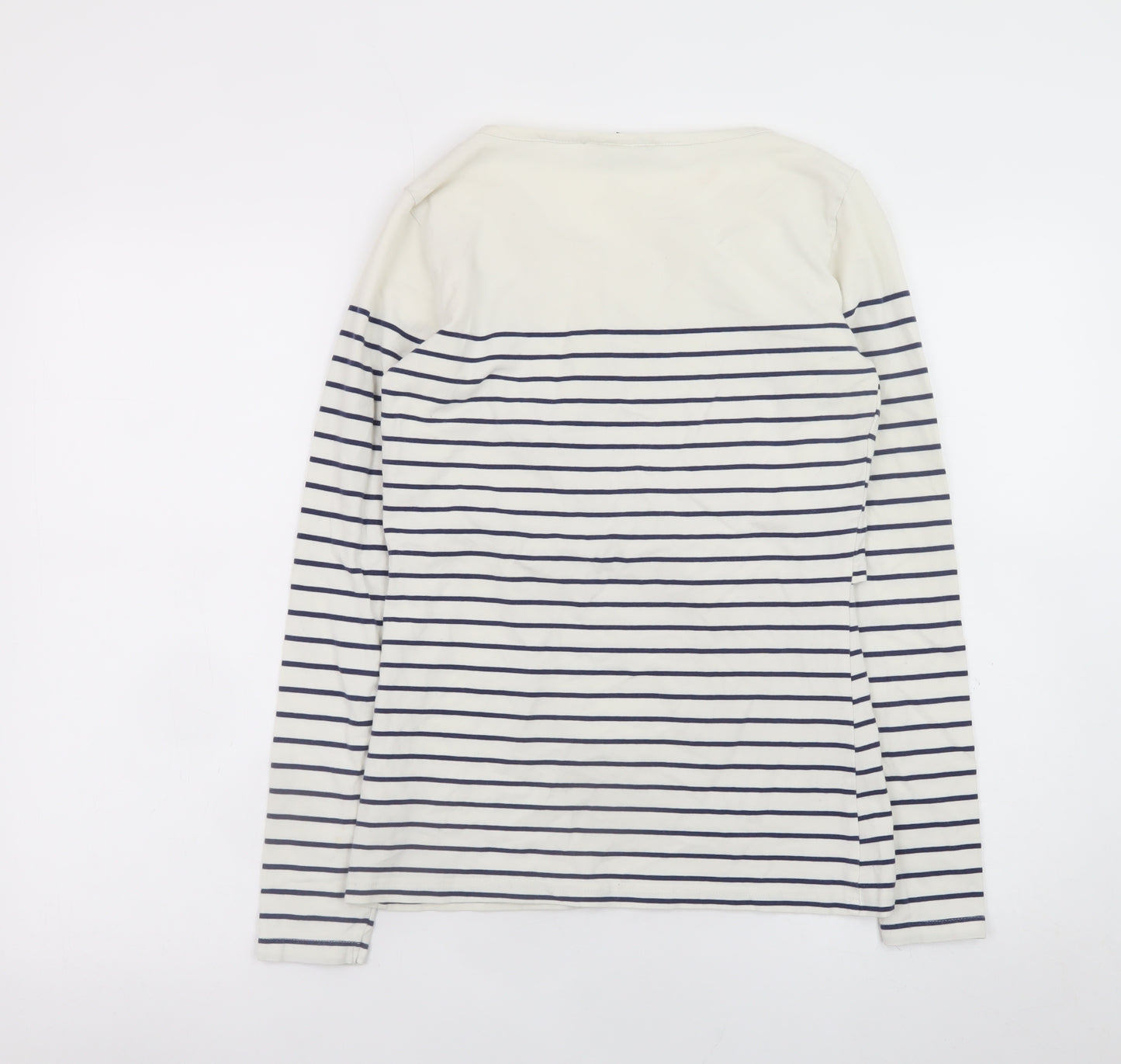JoJo Maman Bébé Women’s White Striped Maternity Nursing T-Shirt Size S