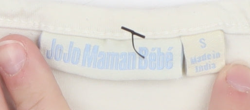 JoJo Maman Bébé Women’s White Striped Maternity Nursing T-Shirt Size S