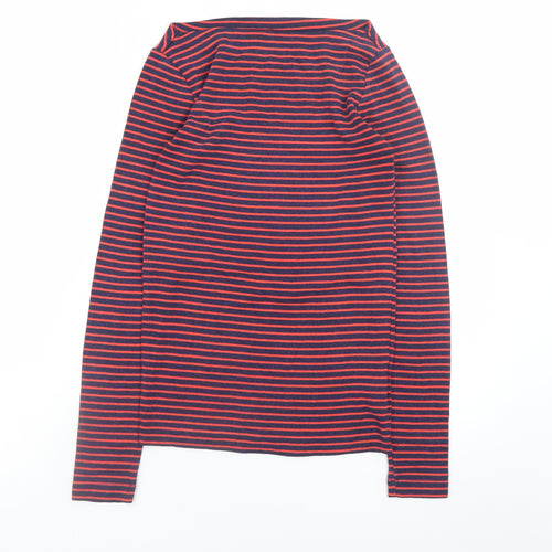 GAP Women’s Blue Striped Long Sleeve Cotton Boat Neck Top XS