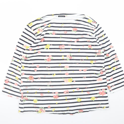 Roman Women’s Multicoloured Floral Striped Jersey T-Shirt Size 20
