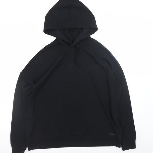 USA Pro Women's Black Hoodie UK 12 Pullover Hooded Sweatshirt