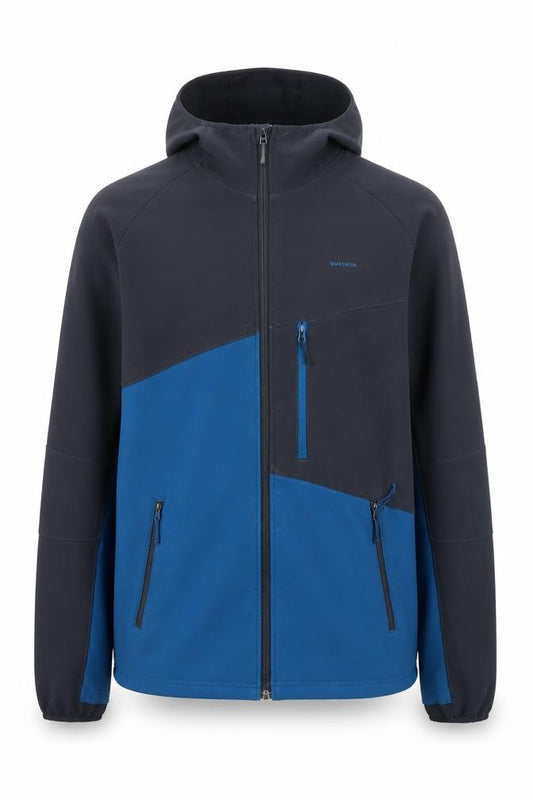 Quechua Boys Blue Softshell Hooded Outdoor Jacket 14-15 Years Windproof
