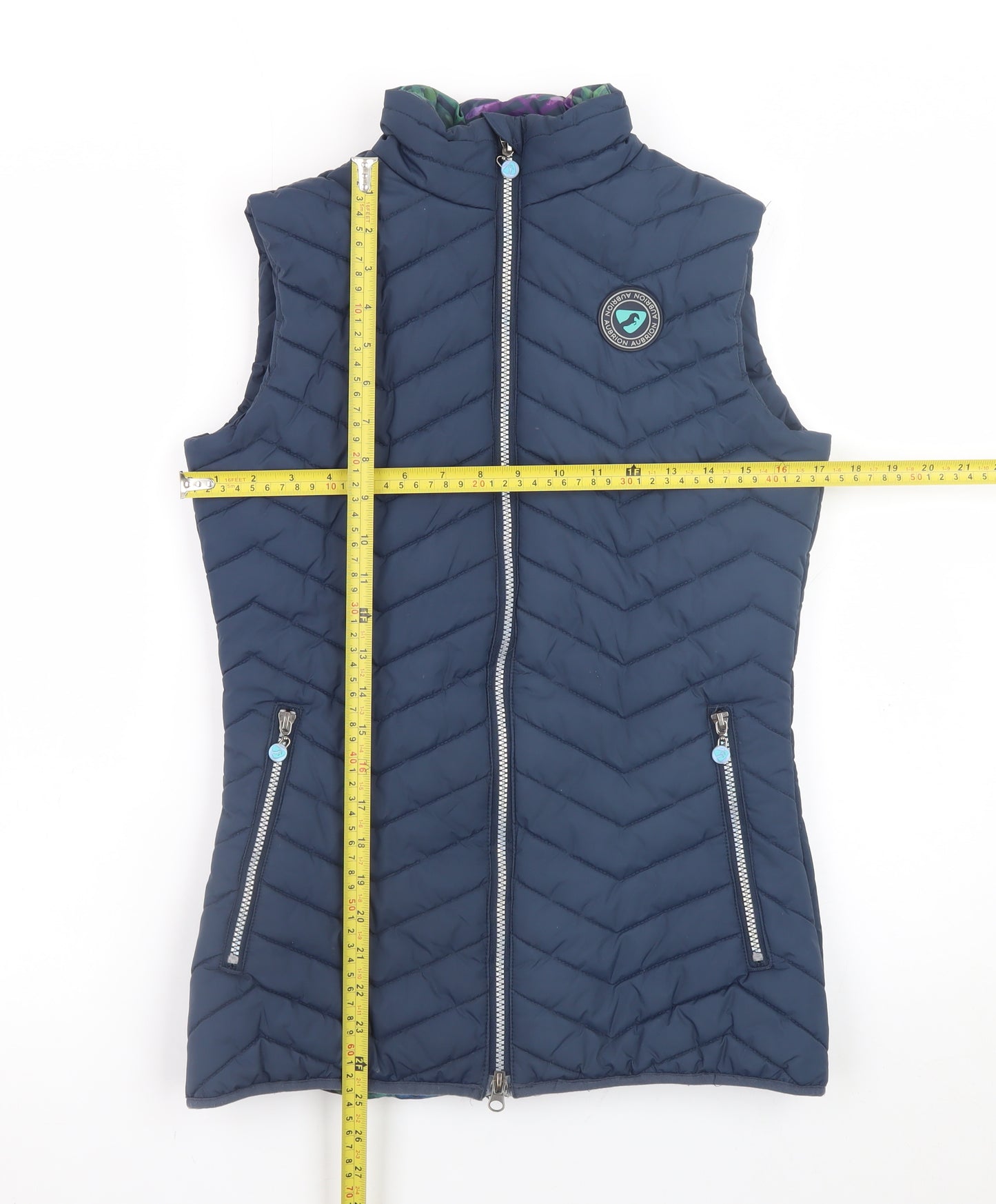 Aubrion Women's Blue Quilted Puffer Waistcoat XS