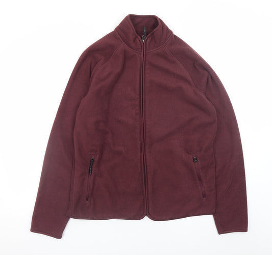 Marks and Spencer Women's Brown Fleece Full Zip Jacket M