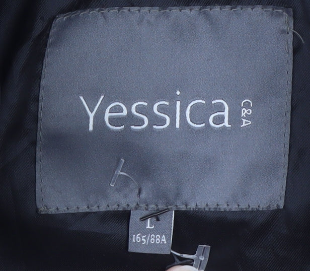 C&A Yessica Women’s Black Faux Fur Hooded Parka Coat Size 14