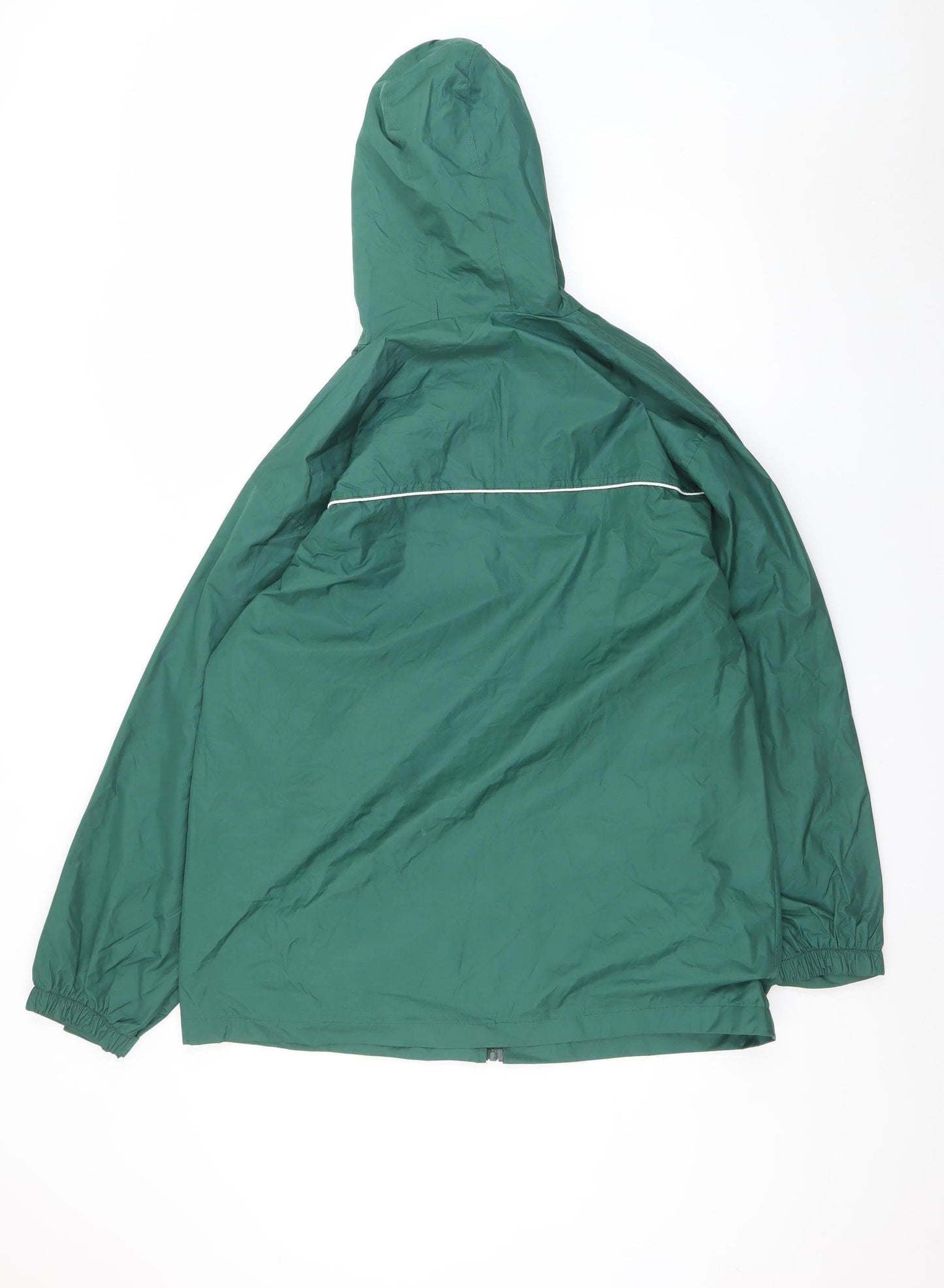 My Town Originals Men's Green Hooded Windbreaker Jacket Size S