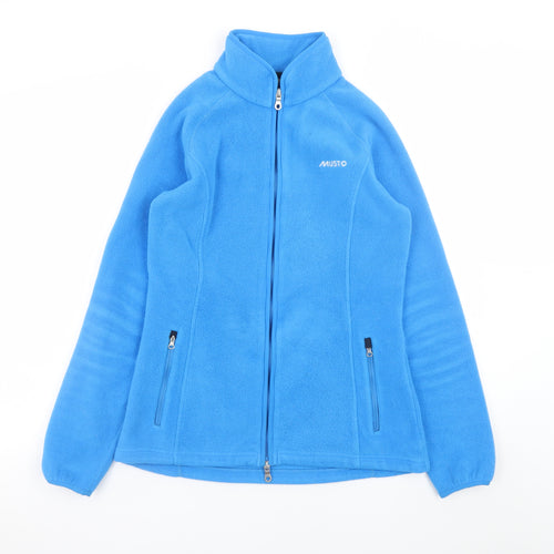 Musto Women's Blue Fleece Full Zip Jacket Size 10 Outdoor Warm