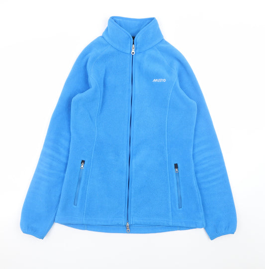 Musto Women's Blue Fleece Full Zip Jacket Size 10 Outdoor Warm