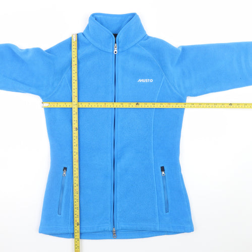 Musto Women's Blue Fleece Full Zip Jacket Size 10 Outdoor Warm