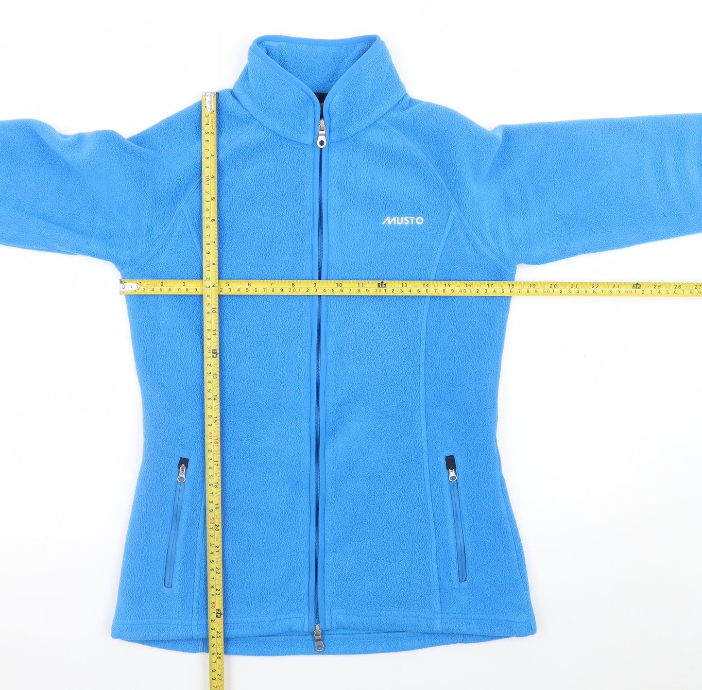 Musto Women's Blue Fleece Full Zip Jacket Size 10 Outdoor Warm