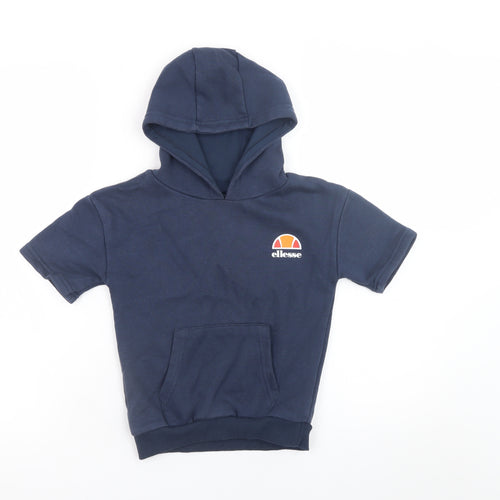 Ellesse Boys Blue Short Sleeve Pullover Hoodie Size 5-6 Years