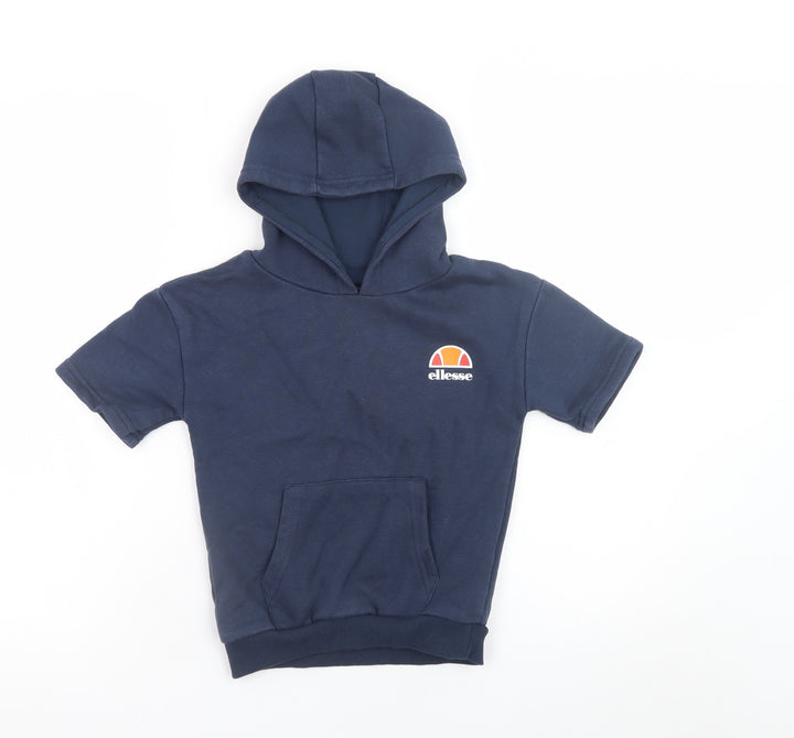 Ellesse Boys Blue Short Sleeve Pullover Hoodie Size 5-6 Years