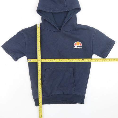 Ellesse Boys Blue Short Sleeve Pullover Hoodie Size 5-6 Years