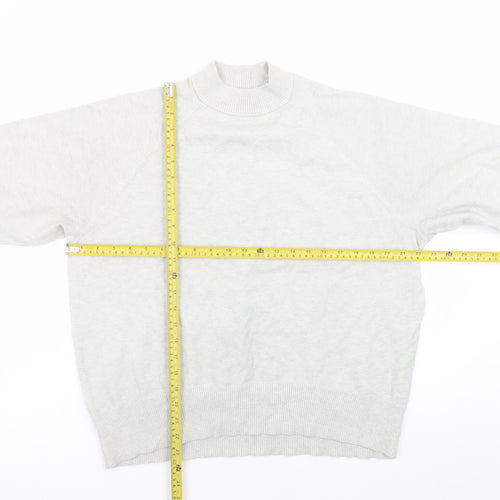 F&F Women's Grey Mock Neck 3/4 Sleeve Bow Jumper Size 14