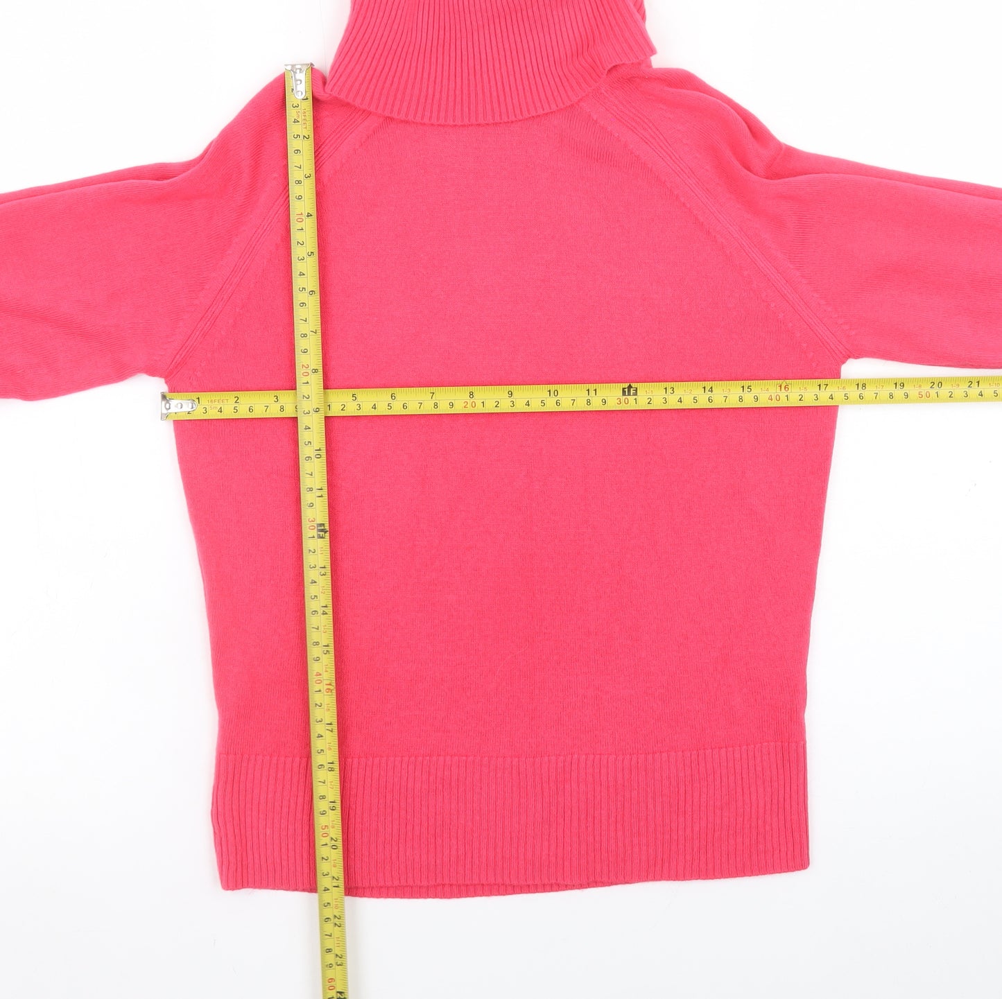 Marks and Spencer Women Pink Roll Neck Pullover Jumper XS
