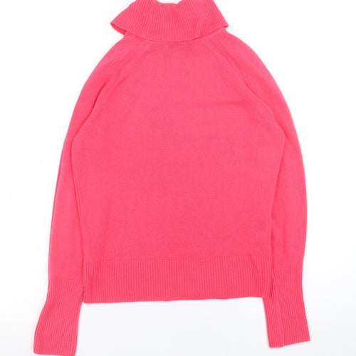 Marks and Spencer Women Pink Roll Neck Pullover Jumper XS