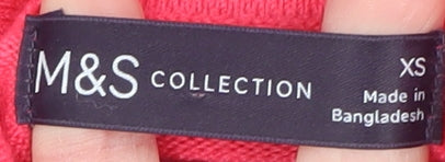 Marks and Spencer Women Pink Roll Neck Pullover Jumper XS