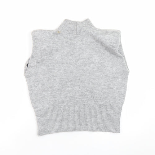 ASOS Design Women's Grey Mock Neck Sleeveless Pullover Jumper M