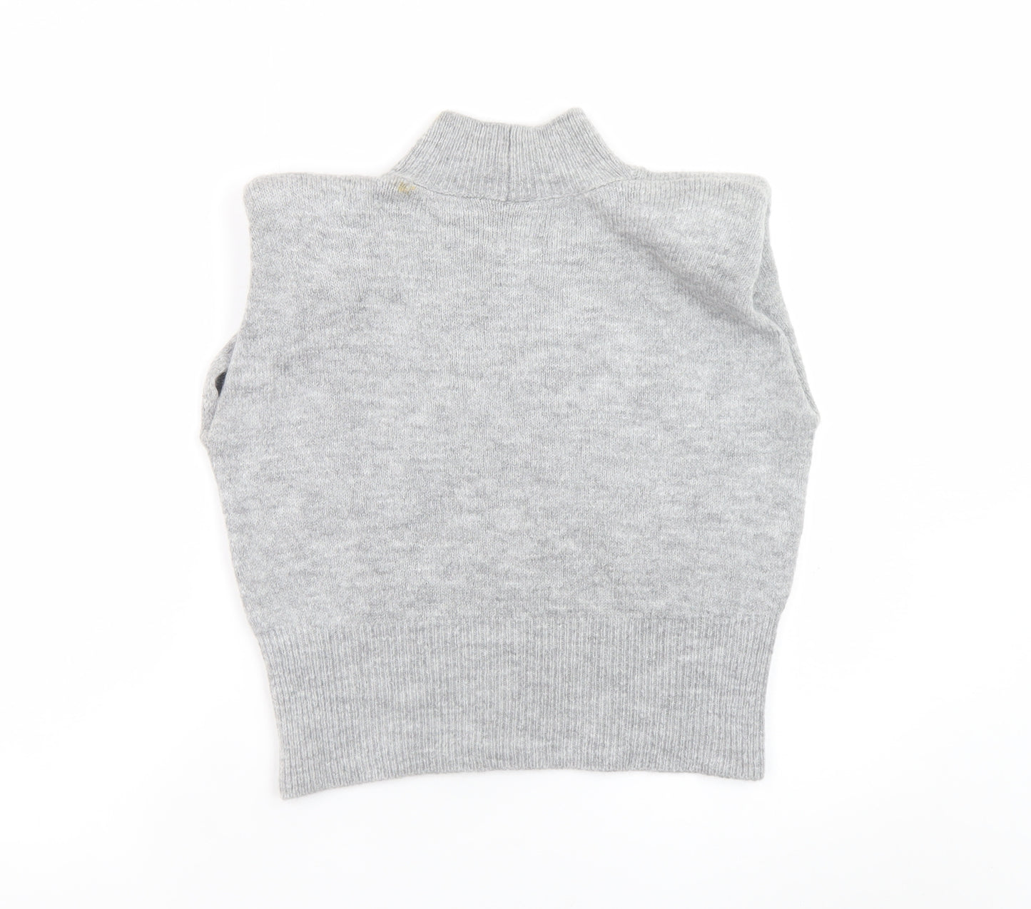 ASOS Design Women's Grey Mock Neck Sleeveless Pullover Jumper M