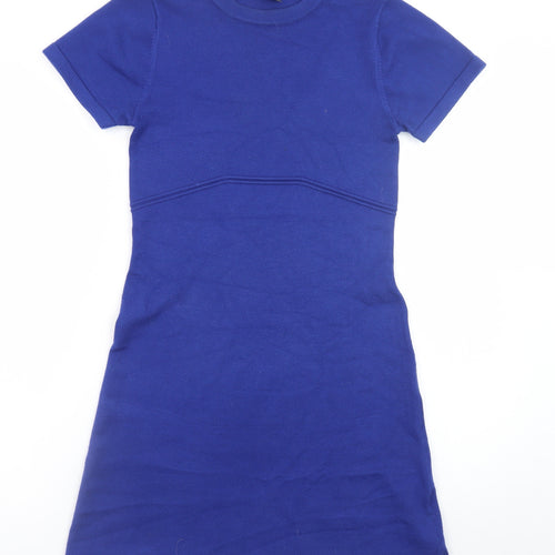 Primark Women's Blue Bodycon Knit Short Sleeve Dress Size 10-12