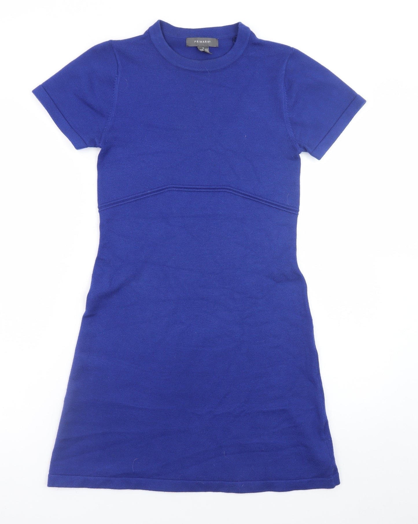 Primark Women's Blue Bodycon Knit Short Sleeve Dress Size 10-12