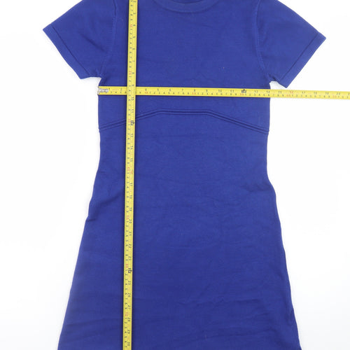 Primark Women's Blue Bodycon Knit Short Sleeve Dress Size 10-12