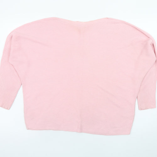 Lace Label Womens Pink XS Relaxed Knit Pullover Jumper