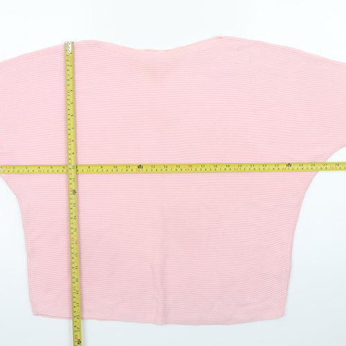 Lace Label Womens Pink XS Relaxed Knit Pullover Jumper