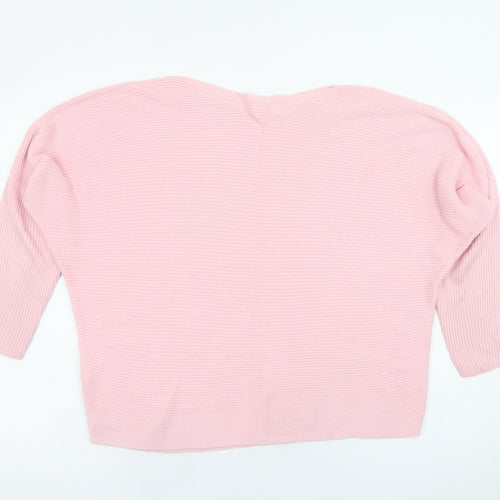 Lace Label Womens Pink XS Relaxed Knit Pullover Jumper