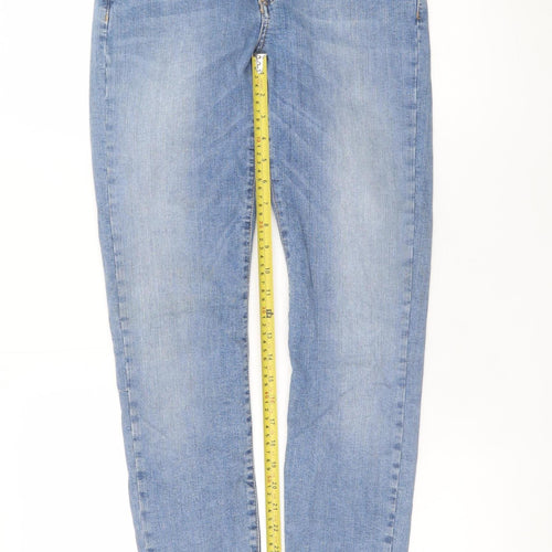Marks and Spencer Womens Blue Skinny Stretch Jeans Size 12 Long
