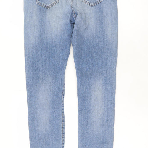 Marks and Spencer Womens Blue Skinny Stretch Jeans Size 12 Long