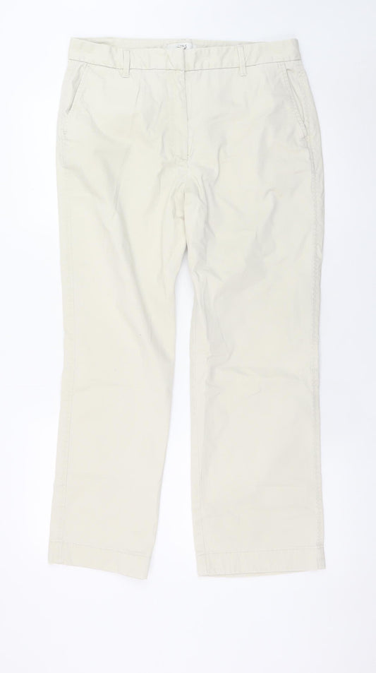 Marks and Spencer Women's Beige Size 14 Short Straight Stretch Jeans