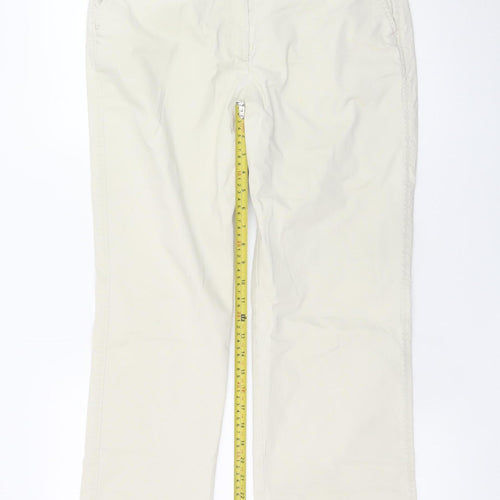 Marks and Spencer Women's Beige Size 14 Short Straight Stretch Jeans