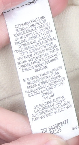 Marks and Spencer Women's Beige Size 14 Short Straight Stretch Jeans