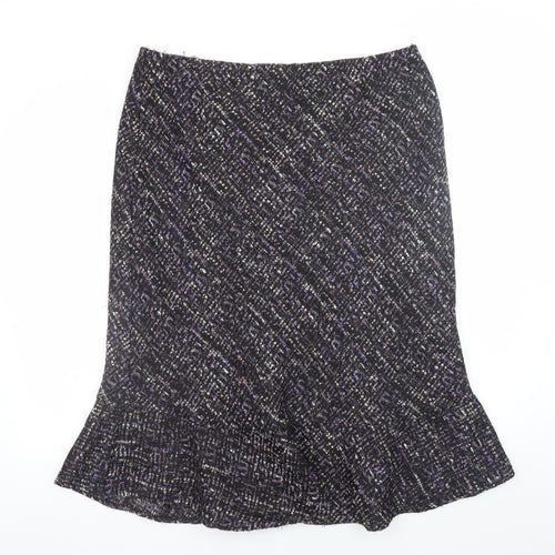 Bm Womens Multicoloured Tweed Flare Skirt Size 18