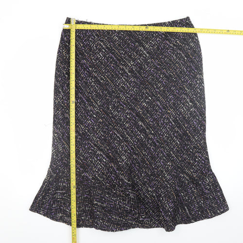 Bm Womens Multicoloured Tweed Flare Skirt Size 18