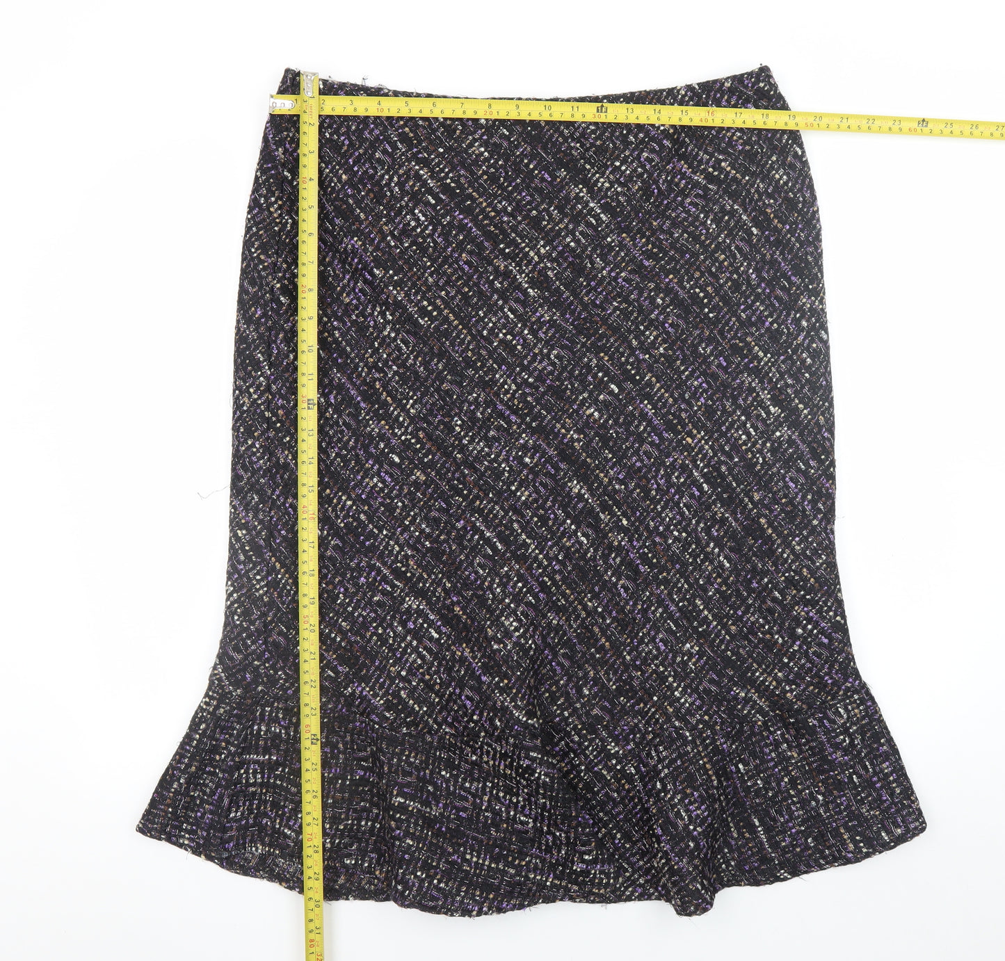 Bm Womens Multicoloured Tweed Flare Skirt Size 18