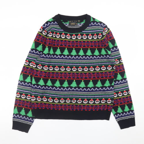 Brave Soul Womens Multicoloured L Christmas Fair Isle Knit Jumper