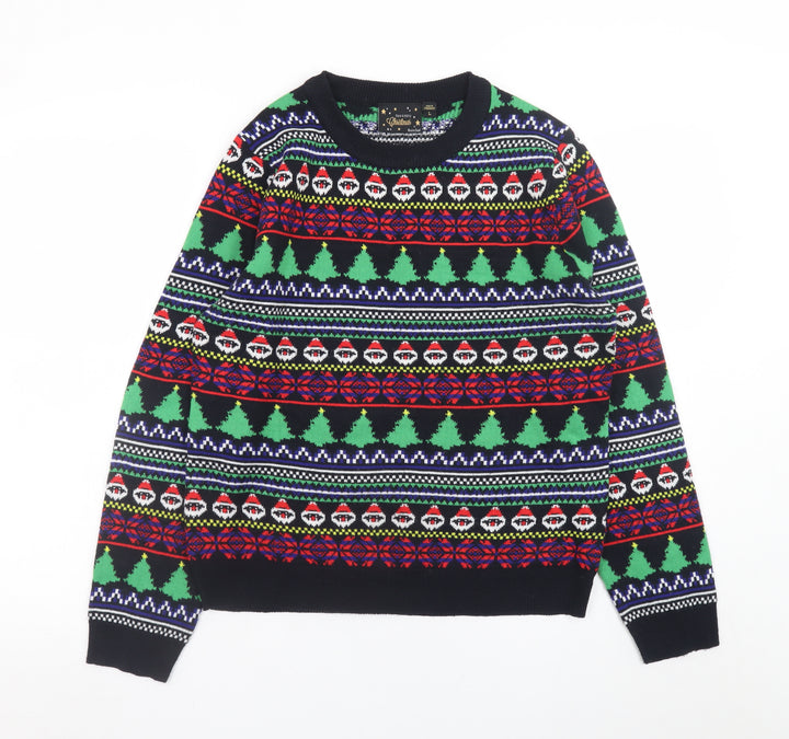 Brave Soul Womens Multicoloured L Christmas Fair Isle Knit Jumper