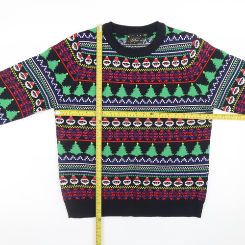 Brave Soul Womens Multicoloured L Christmas Fair Isle Knit Jumper