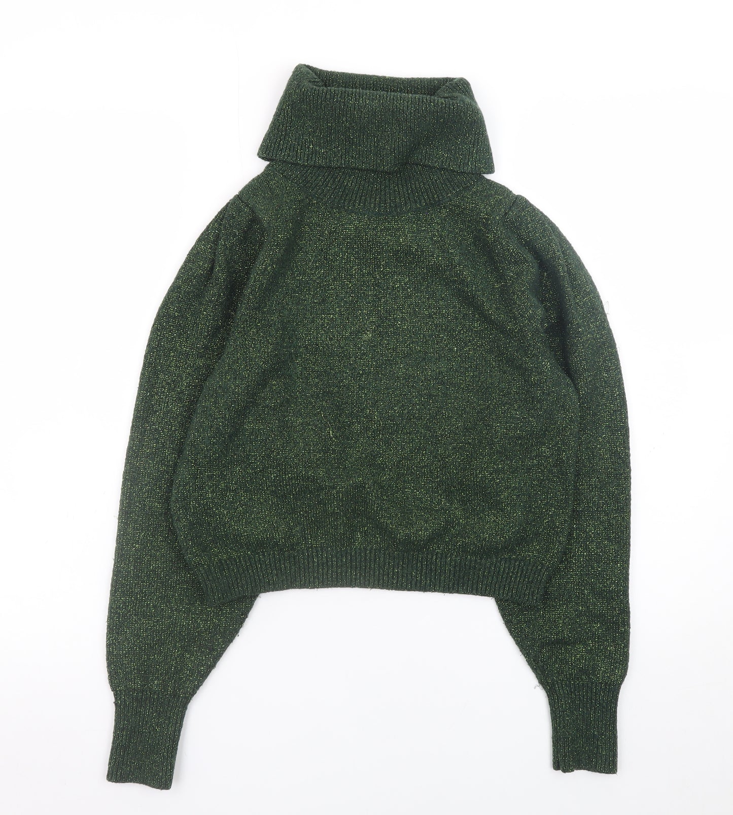 MNG Basics Women’s Green Roll Neck Long Sleeve Knit Jumper Size 8