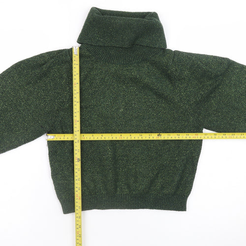 MNG Basics Women’s Green Roll Neck Long Sleeve Knit Jumper Size 8