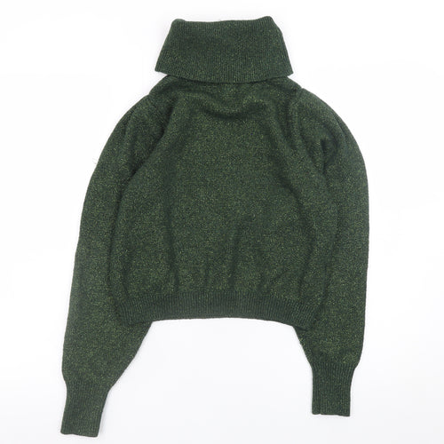 MNG Basics Women’s Green Roll Neck Long Sleeve Knit Jumper Size 8
