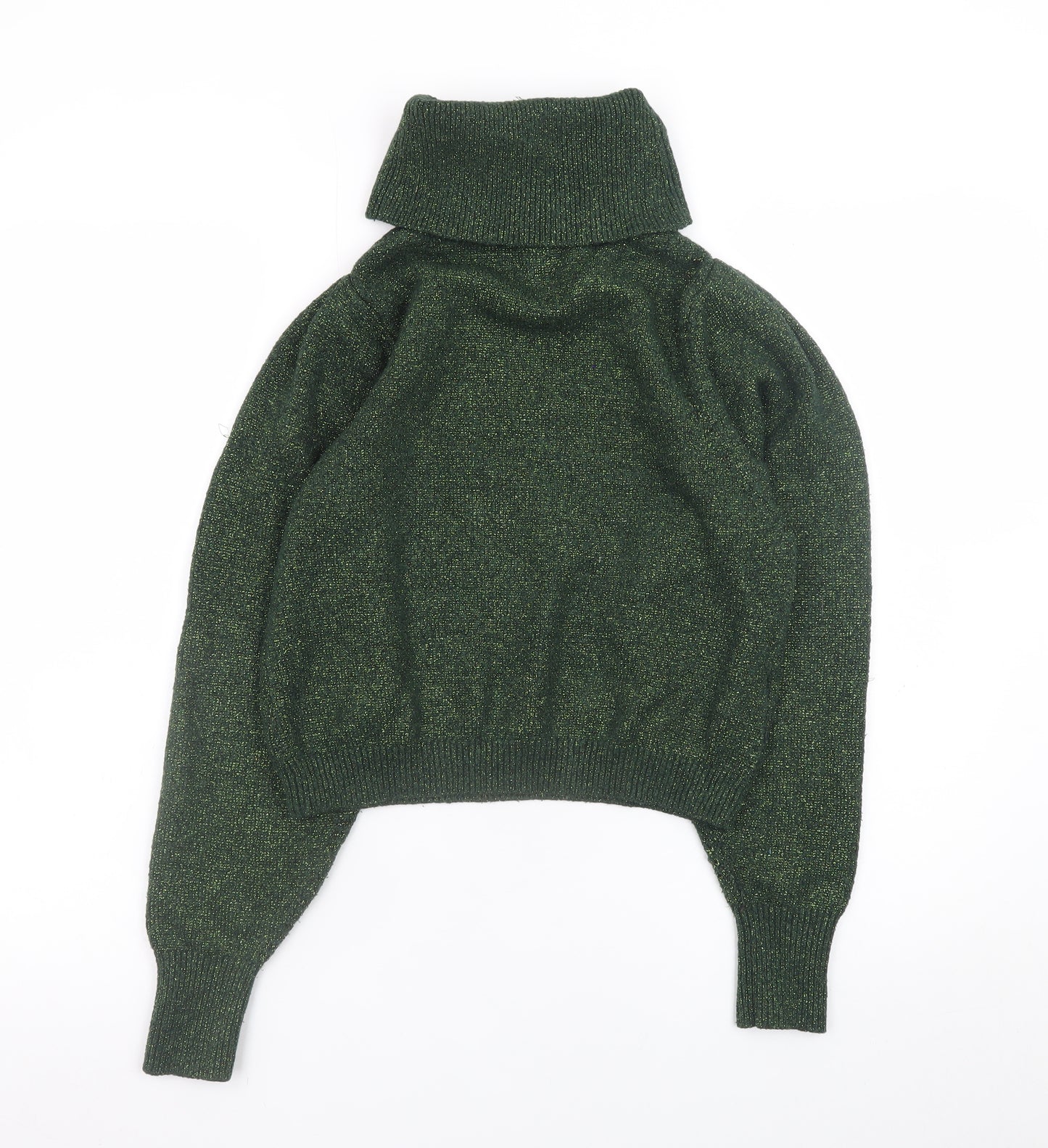 MNG Basics Women’s Green Roll Neck Long Sleeve Knit Jumper Size 8