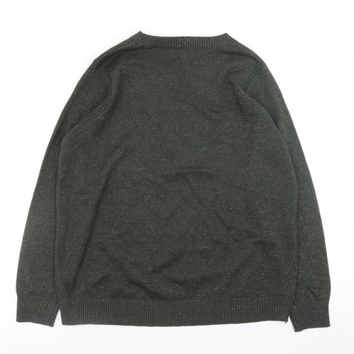 Marks and Spencer Women’s Green Crew Neck Acrylic Knit Jumper M