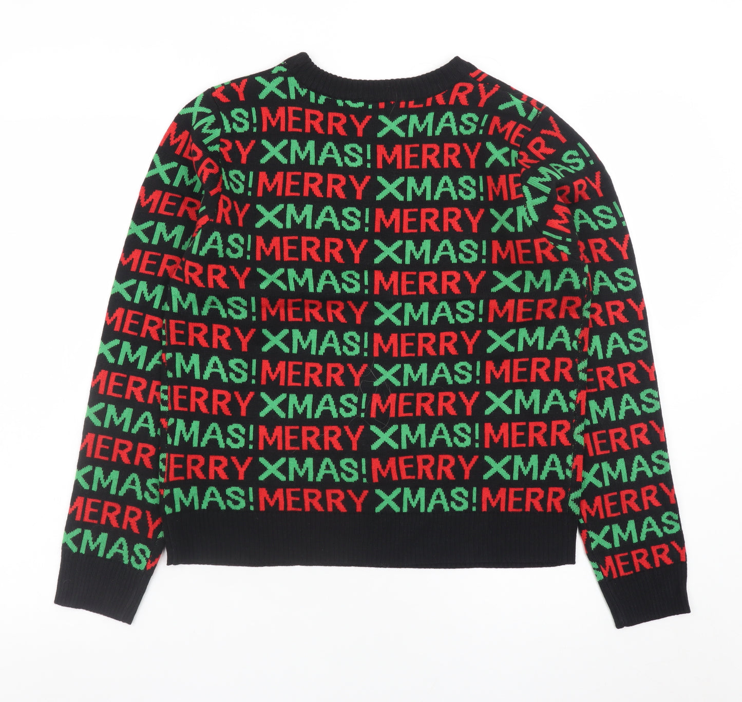 Brave Soul Women's Multicoloured L Christmas Jumper Crew Neck
