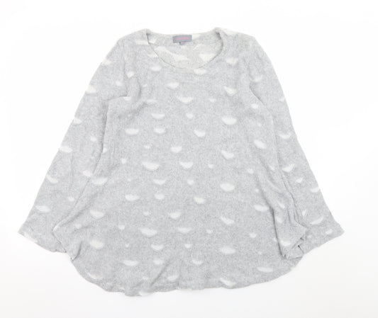 Sahara Womens Grey Round Neck Knit Pullover Jumper Size S