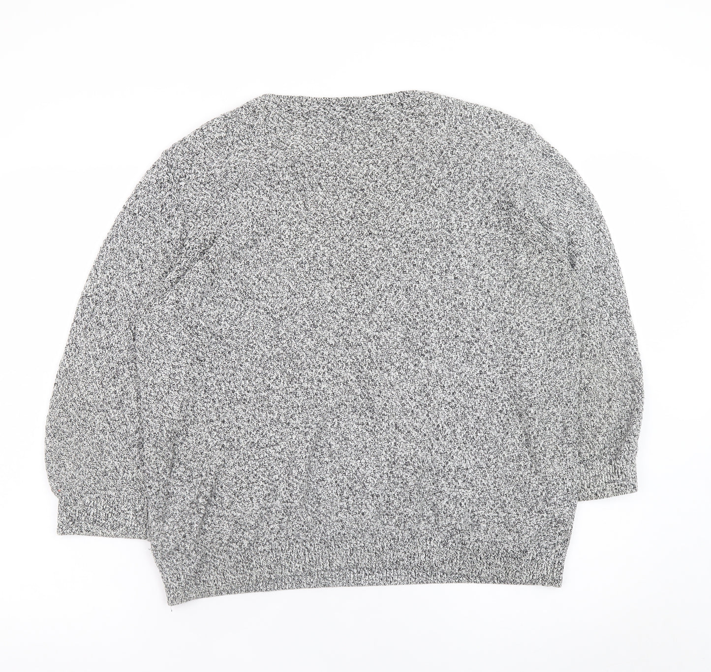 Wallis Womens Grey Knit Pullover Jumper M Long Sleeve Zip Detail
