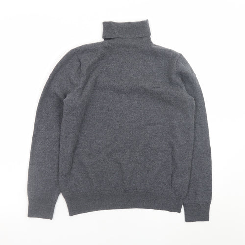 Adolfo Dominguez Women's Grey Wool Roll Neck Jumper M