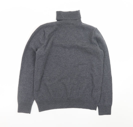 Adolfo Dominguez Women's Grey Wool Roll Neck Jumper M